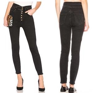 MOTHER High Rise Black Jeans Sleek Fit